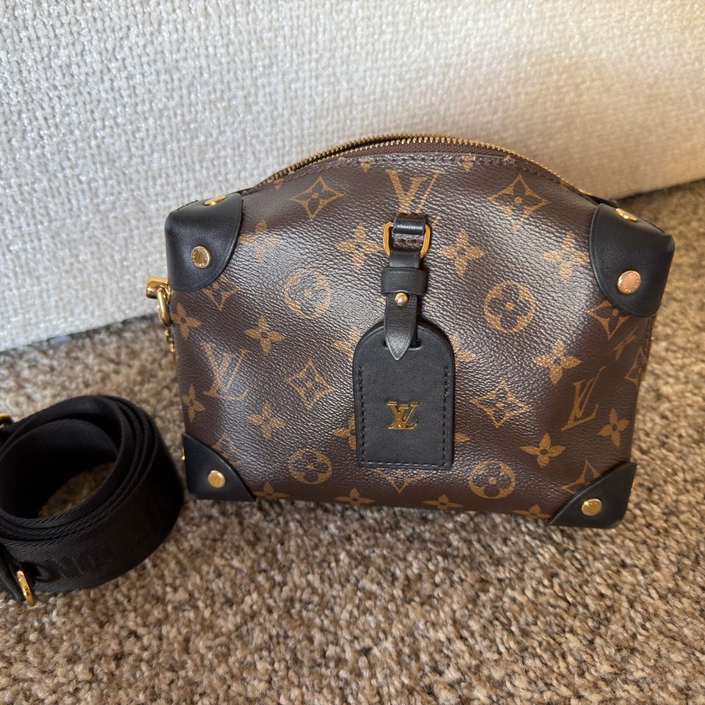Louis Vuitton Brown and Black Monogram Crossbody Petit Malle